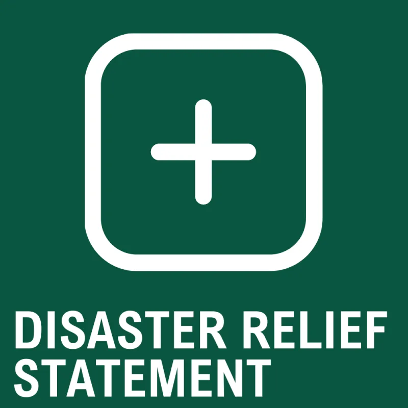 Disaster Relief Statement 